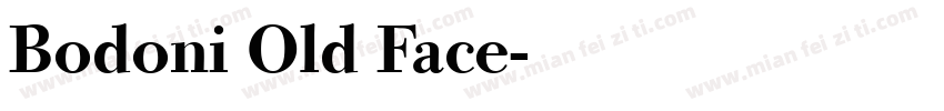 Bodoni Old Face字体转换